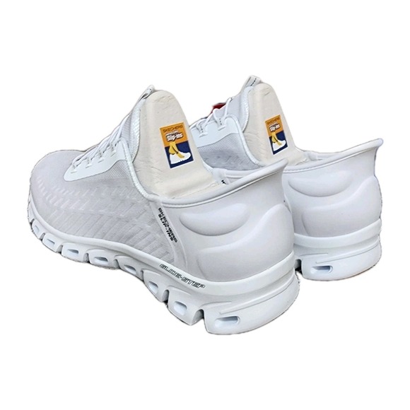 Skechers Hands Free Slip-In Glide Step Tranquility White Sneakers Womens Sz 12W - Picture 3 of 11